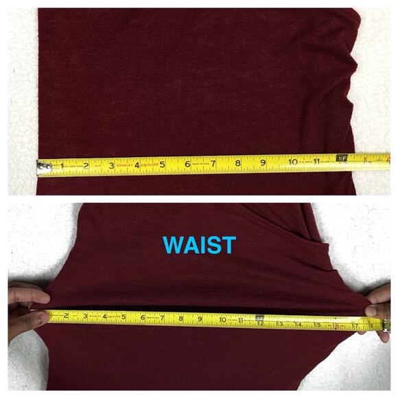 Leith Melange Wrap Ruched Dress Womens Size XS Red Dresses - Picture 13 of 16